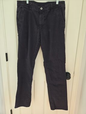 Ag Adriano Goldschmied 33Reg Women's Black Lux Khaki Tailored Trouser Fit